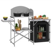 Mesa de Camping Plegable de Aluminio Cocina de Viaje con Bolsa Almacenamiento de Cocina BBQ Picnic - details 3