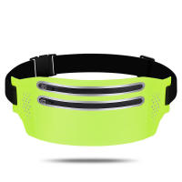 Bolsa transpirable reflectante para correr con cintura delgada y 2 compartimentos para senderismo, ciclismo y entrenamiento - details 0
