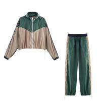 Conjunto Deportivo para Mujer OUWU Pantalones, Traje con Capucha y Cintura Elástica, Traje Informal Elegante para Primavera y Verano - details 1