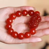 Regalo Feng Shui, pulsera PI XIU de cristal de ágata roja Natural para mujer, amuleto de buena suerte hecho a mano, joyería - details 3