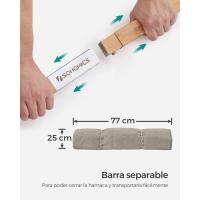 Hamaca Doble Tapizada Hamaca de Jardín con Barras Curvas de Bambú Separables - details 12