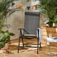 Silla plegable de aluminio Korfu, 67 x 59 x 113 cm, Carbón - details 31