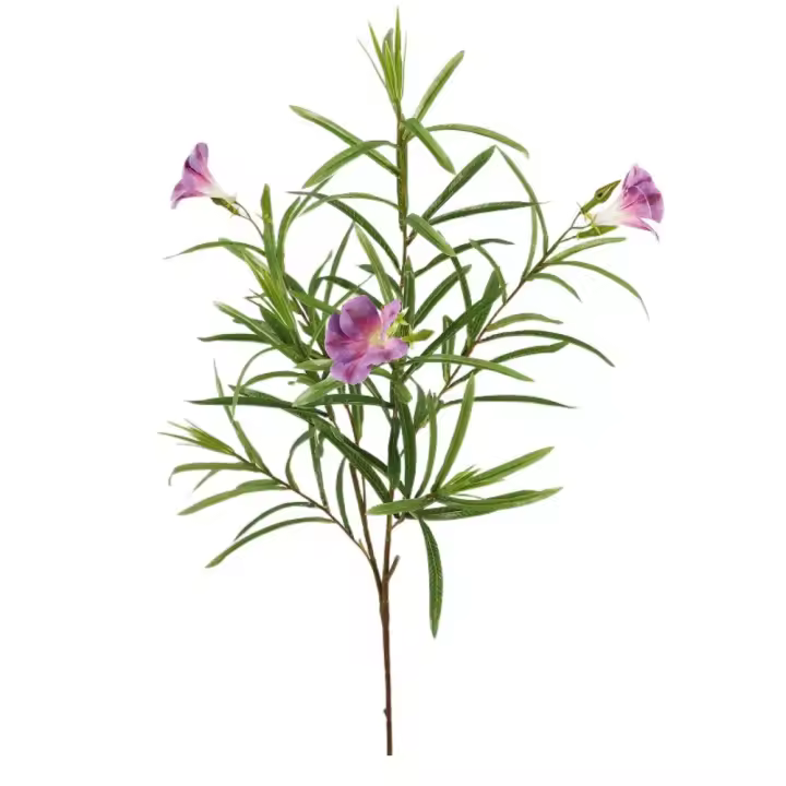 Ramas artificiales de gloria de la mañana de 100cm, elegantes y hermosas flores de Oleander de simulación, flor falsa hecha a mano de tacto Real - 1