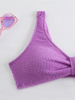 Bikini de cintura alta para mujer, traje de baño deportivo unicolor, traje de baño Sexy a rayas, ropa de baño para mujer, ropa de playa 2025 - details 44