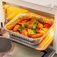 Bandeja de papel de aluminio para alimentos, caja de papel de aluminio antiadherente reutilizable para horno, herramientas para hornear barbacoa, bandeja para freidora de aire resistente al aceite, 6/7/8 pulgadas, 10 Uds. - details 1