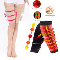 Mangas de compresión para el muslo, accesorio para aliviar el dolor de ingle cuádruple, para deportes, correr, recuperación de lesiones, envoltura para el muslo, 2 piezas - details 5