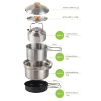 Hervidor de agua de acero inoxidable para exteriores con mango de bloqueo, cafetera portátil colgante para acampar, cocina para picnic, tetera de 1L, cocina - details 2