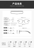 Monturas de gafas cuadradas clásicas protectoras de luz azul de metal redondo para hombre, gafas transparentes para ordenador, gafas para mujer - details 9