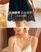 Camisón con tirantes sexy, lencería de encaje, conjunto de falda de coqueteo de seducción - details 2
