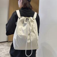 Mochila de nailon de gran capacidad con asa, bolso de hombro con cordón doble, mochila deportiva multifuncional impermeable - details 4