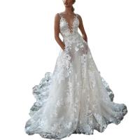 Vestido de mujer Falda abullonada de encaje nupcial sexy vestido de dama de honor con correa blanca - details 7