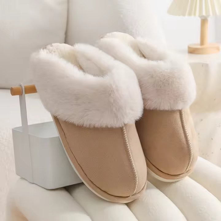 Nuevas zapatillas de algodón para mujer, otoño e invierno, hogar, pareja, hogar cálido, felpa, confinamiento para hombres, zapatos de algodón - 1