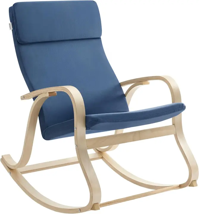 Mecedora, Sillón Tumbona, Color Gris, 125 x 91 x 67 cm - 1
