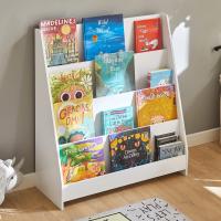 Librería Infantil niños Juguetes 4 Compartimentos Abiertos 80 x 30 x 88 cm KMB32-W ES - details 5