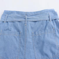 OUWU- Conjunto De Camisa Corta Con Cinturón Para Mujer, Conjunto De Pantalones De Pierna Ancha, Con Cuello Informal, Decoración De Bolso, Novedad De Otoño - details 17
