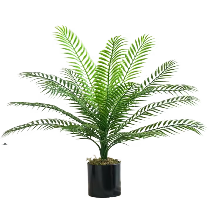 18 hojas de palma artificiales, planta de helecho grande, palmera Artificial, plantas tropicales, hojas de palma falsas de plástico - 1