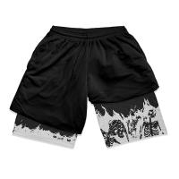 Pantalones Cortos de Entrenamiento Berserk con Estampado de Calavera Secado Rápido, Elástico, Con Pocetas para Hombres Ropa Activa de Verano - details 8
