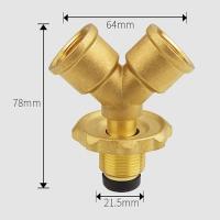 Propane Gas Splitter Adapter with Shut Off Valve Metal Quick Connecting 2 Way Gas Adapter for Gas Burner Tabletop Camping Grill