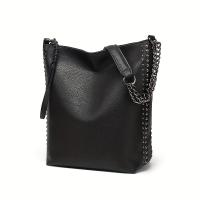 Bolso tote de moda para mujer, bolso bandolera informal con remaches de gran capacidad estilo Punk Y2K, adecuado para uso diario - details 0