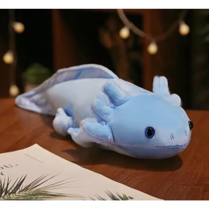 Peluche De 45cm De Axolotl Colorido Kawaii Juguete De Salamandra Suave Almohada Larga Regalo Para Niños Material De Algodón PP - 1