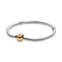 Pandora Chapado en Cobre Blanco Gruzo Plata Gold Rose Huesode Serpiente pulsera AMOR Amor pulsera - details 9