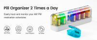 Estuche Portátil AVOOZ para Pillos Semanal con 7 Compartimentos Grandes Ideal para Viajes y Uso Diario Material Plástico - details 1