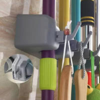 Soporte de plástico impermeable para fregona y escoba, gancho de almacenamiento para el hogar, adecuado para cocina y jardín - details 1