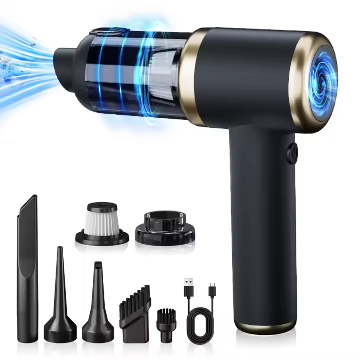 Aspiradora de Mano Inalámbrica Ligera Recargable por USB Potencia de Succión de 1800-2000 Watts - 1