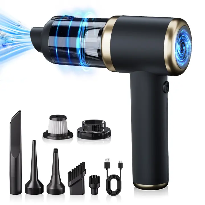Aspiradora de Mano Inalámbrica Ligera Recargable por USB Potencia de Succión de 1800-2000 Watts - 1
