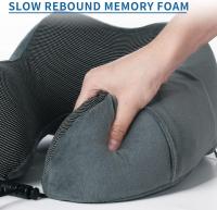 Almohada de Viaje para Cuello, Almohada Cervical para Oficina Avión Tren Coche Viajando, Almohada Cuello Viscoelastica de Espuma Memoria, Cojin de Viaje Cuello con Máscara de Ojos, Tapones y Bolsa - details 4
