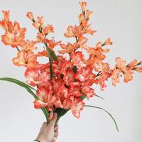 Rama de gladiolos artificiales de 86cm, arte Floral de tacto Real, flores de alondra falsas, 12 cabezas, flores de orquídeas de simulación hechas a mano - details 8