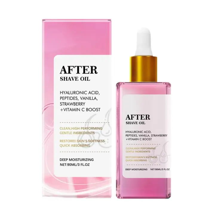 Aceite para después del afeitado de vainilla y fresa para mujer, para una piel suave, aceite para después del afeitado de servicio suave, previene el vello encarnado y la sequedad, 1 unidad - 1