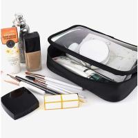 Neceser de viaje con cremallera de nailon Simple para mujer, bolsa de almacenamiento para baño, estuche de maquillaje, bolsa de almacenamiento de cosméticos de malla - details 20