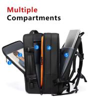Bolsa para portátil escalable y duradera, unidad USB, mochila de viaje de gran capacidad, Mochira de negocios, para hombre - details 7