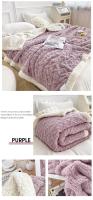 Manta cálida a cuadros para cama, edredón grueso y suave, funda de lana doble, colcha para invierno - details 8