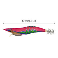 Anzuelo de calamar de camarón de madera luminoso, cebo duro, ojos 3D, acción de natación realista, adecuado para todo tipo de peces - details 3