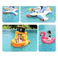 Barco Pirata Para Niños Anillo De Natación Asiento De Avión Con Pistola De Agua Piscina Agua Flotante Juguetes Montar Bote Inflable - details 9