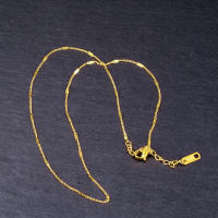 Collar de cadena de acero inoxidable para mujer, colgante fino con cierre de langosta, cadena ajustable para clavícula, collares - details 7