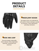Guantes de Motocicleta de Cuero Vintage MJMOTO Protección de Carcasa Dura Cómodos y Transpirables - details 12