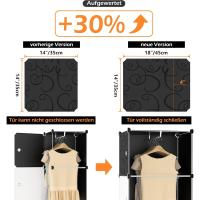 Armario Modular Portátil de 20 Compartimentos Guardarropa para Dormitorio con Barra para Colgar Ropa Compartimentos Más Profundos Aptos para Perchas - details 33