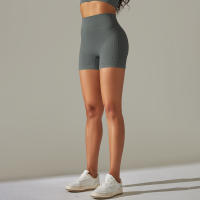 Hamidou-pantalones cortos de Yoga para mujer, Shorts deportivos de cintura alta, sin costuras, con realce de glúteos, para gimnasio, entrenamiento de verano - details 35