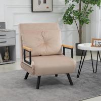 Silla plegable tapizada en terciopelo con respaldo ajustable de 5 niveles y cojín acolchado para oficina - details 3