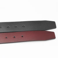 Cinturón de piel de vaca auténtica para hombre, sin hebilla, hebilla lisa, 5 colores, accesorios para el cuerpo - details 5