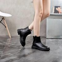 Botines antideslizantes de piel auténtica para mujer, botas cortas de estilo británico, estilo Chelsea, para invierno, 2024 - details 6
