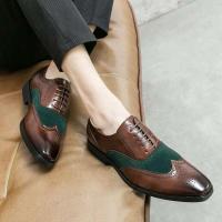 2023 vestido informal hecho a mano de cuero de alta calidad de estilo italiano para hombre con cordones zapatos deportivos negros y marrones - details 13