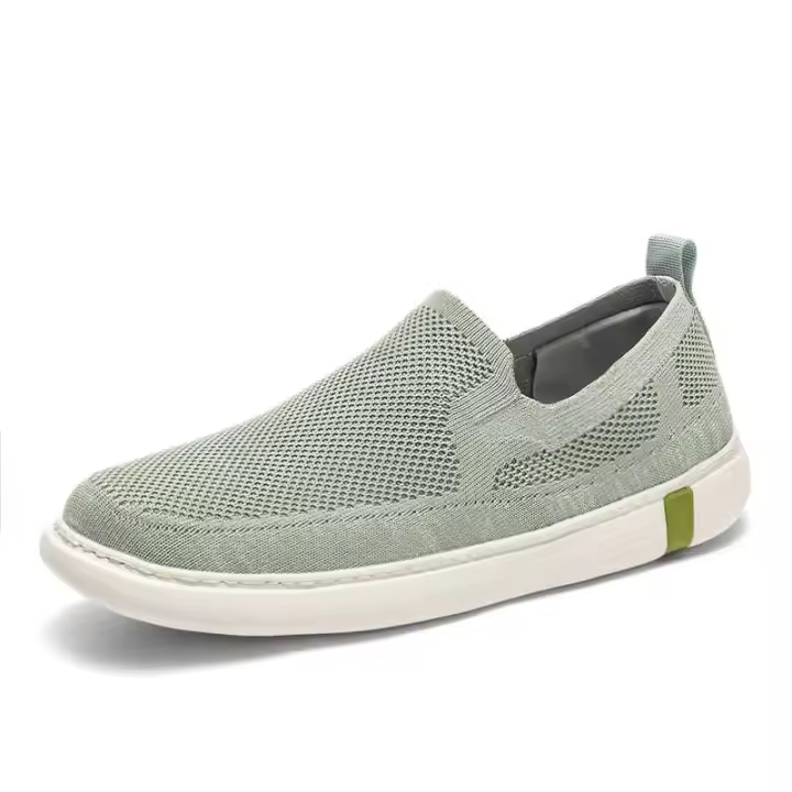 Nuevas zapatillas informales de alta calidad, deportivas elásticas de punto ligeras y cómodas para hombre, planas jóvenes y a la moda - 1
