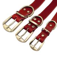 Collar cuero personalizado mascota collares suaves perro etiqueta de identificación grabada para perros grandes Pitubull Pastor - details 10