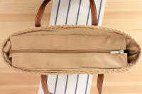 Bolso de viaje de verano, bolsa tejida de gran capacidad para viaje francés, hierba, vacaciones, Playa - details 6