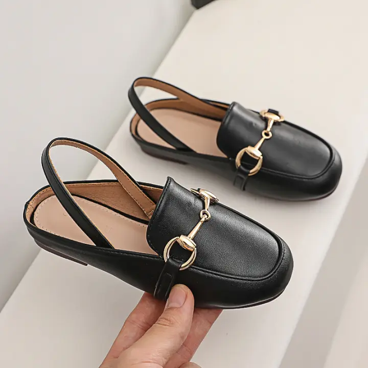 Los nuevos zapatos perezosos de medio arrastre baotou para niñas están de moda e impermeables - 1