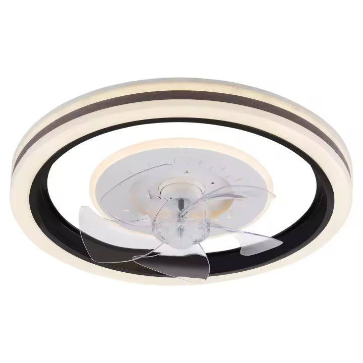 Lámpara de techo de 18,5 pulgadas, Sala de estar con ventilador y lámpara de araña LED ajustable, con control remoto - 1